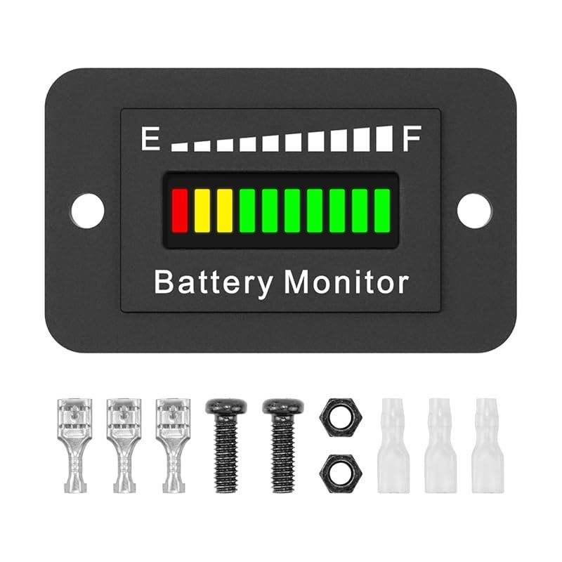 Universal Battery Monitor Meter for 12V-72V Lead Acid and Lithium Batt
