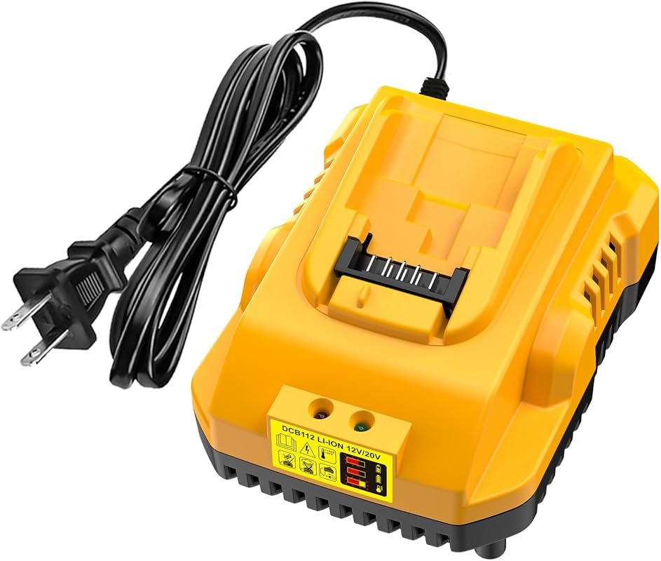 DCB112 20V MAX Battery Charger Replacement, Fast Power Adapter Compatible with Dewalt 12V-20V Lithium Batteries