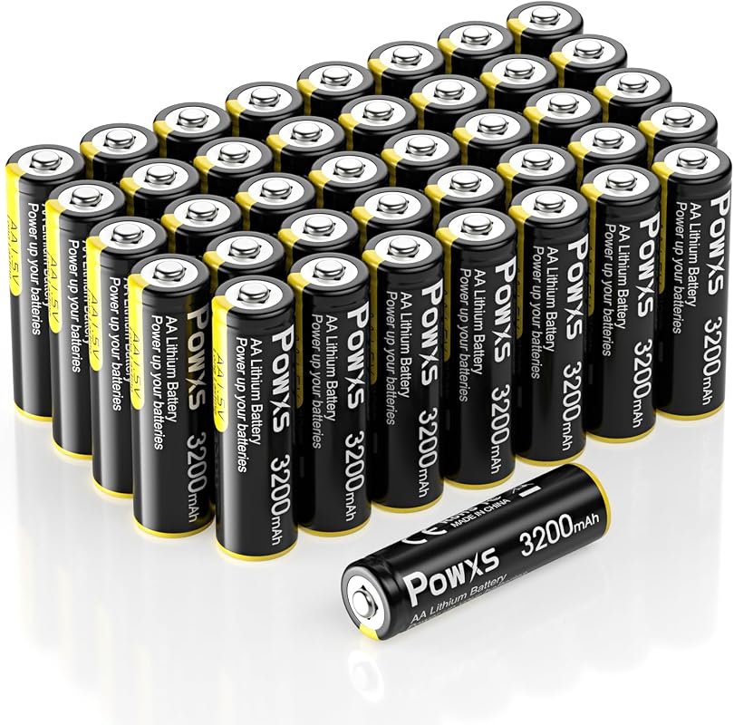 POWXS AA Lithium Batteries 40 Pack