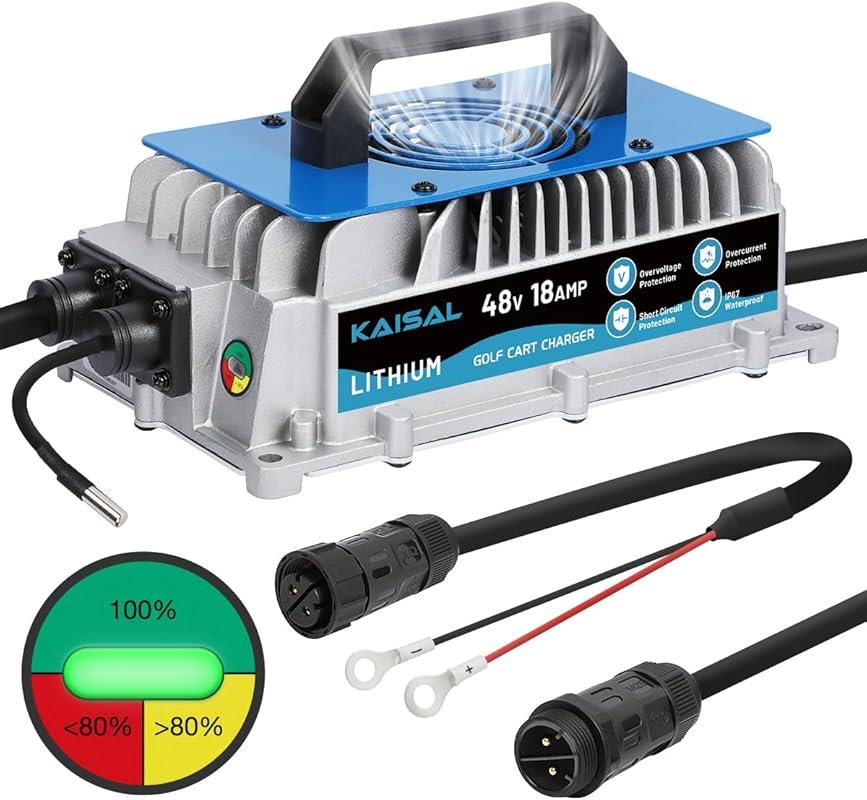 48V 18A LiFePO4 Lithium Battery Charger, IP67 Waterproof 1250W Power S
