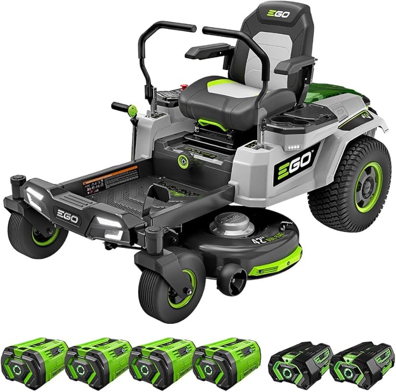 EGO Power+ ZT4204L 56V 42-Inch Zero-Turn Mower with Six Batteries and