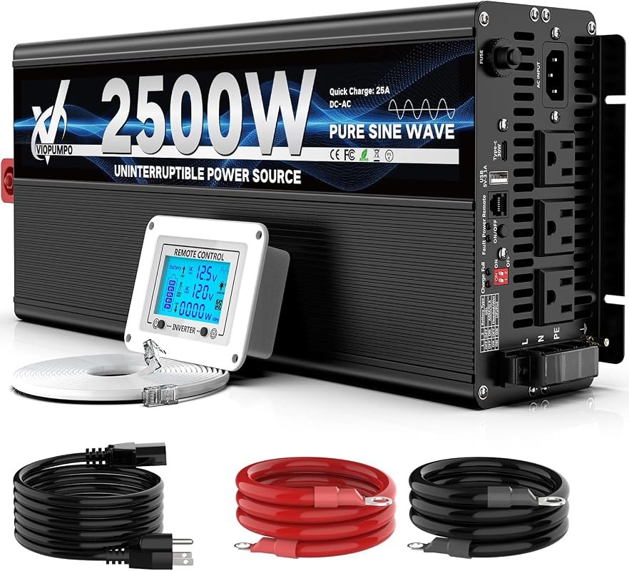 2500W Sump Pump Backup Battery System with Pure Sine Wave Inverter and