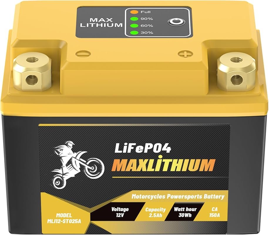 Universal Lithium Motorcycle Battery YTX4L-BS/YTX5L-BS Replacement for
