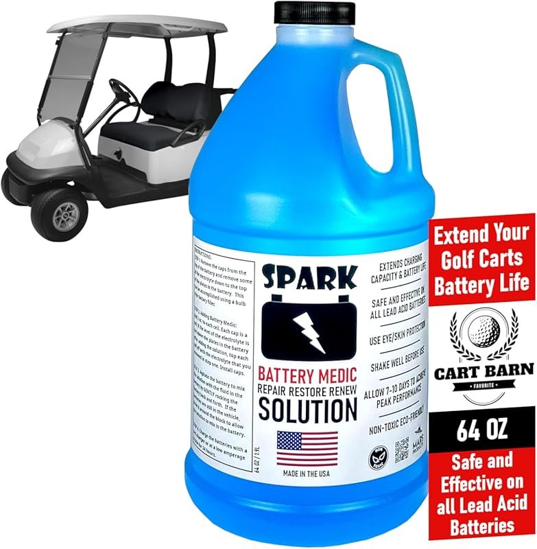 SPARK Battery Restore Solution for Lead Acid Golf Cart Batteries, Exte