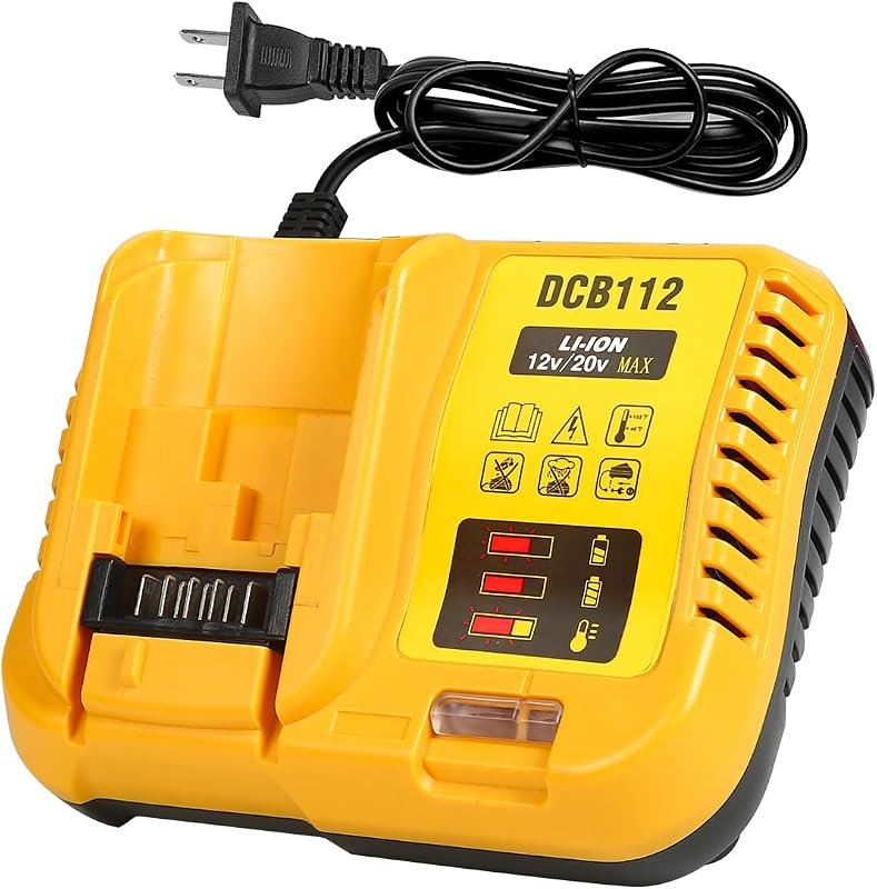 Lenoya DCB112 12V/20V Battery Charger Compatible with Dewalt MAX Lithium-Ion Batteries DCB202 DCB203 DCB125