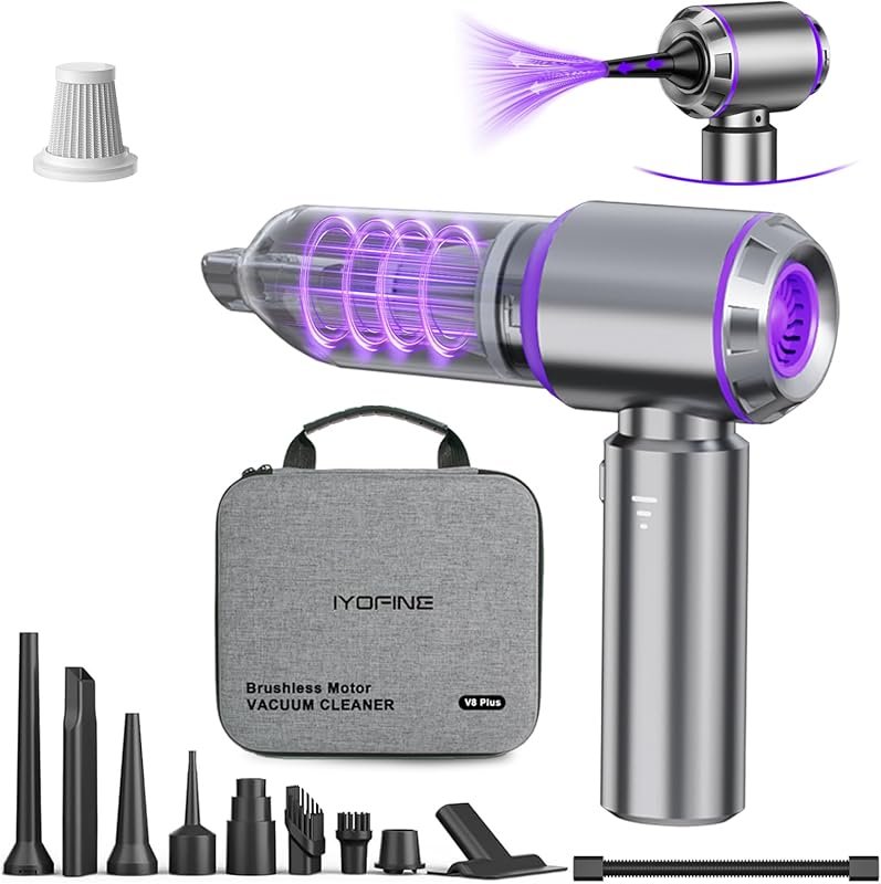 80,000RPM 4-in-1 Cordless Handheld Vacuum, Air Duster, and Electric Ai