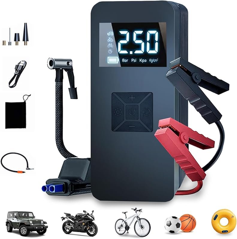 20000mAh Portable Car Jump Starter with 150PSI Digital Air Compressor 