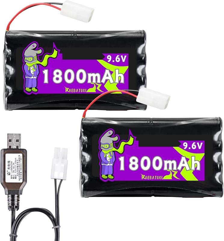 9.6V 1800mAh NiCd Rechargeable Battery with Tamiya Plug for Nerf Terra
