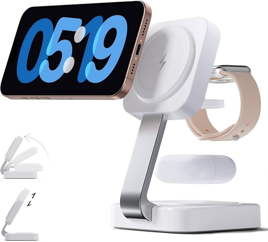 RYND 3-in-1 Magnetic Wireless Charging Station for iPhone, Apple Watch