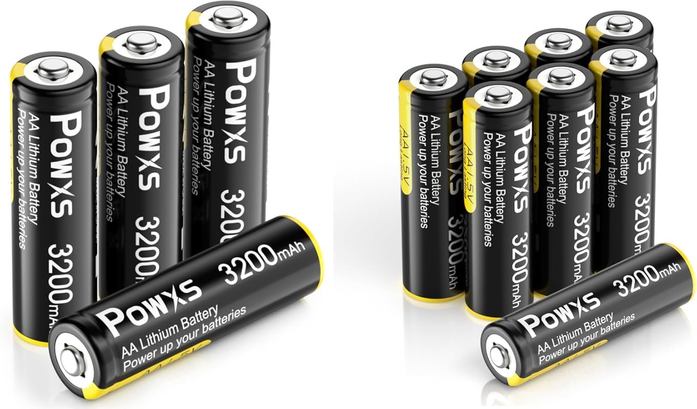 POWXS AA Lithium Batteries 12 Pack