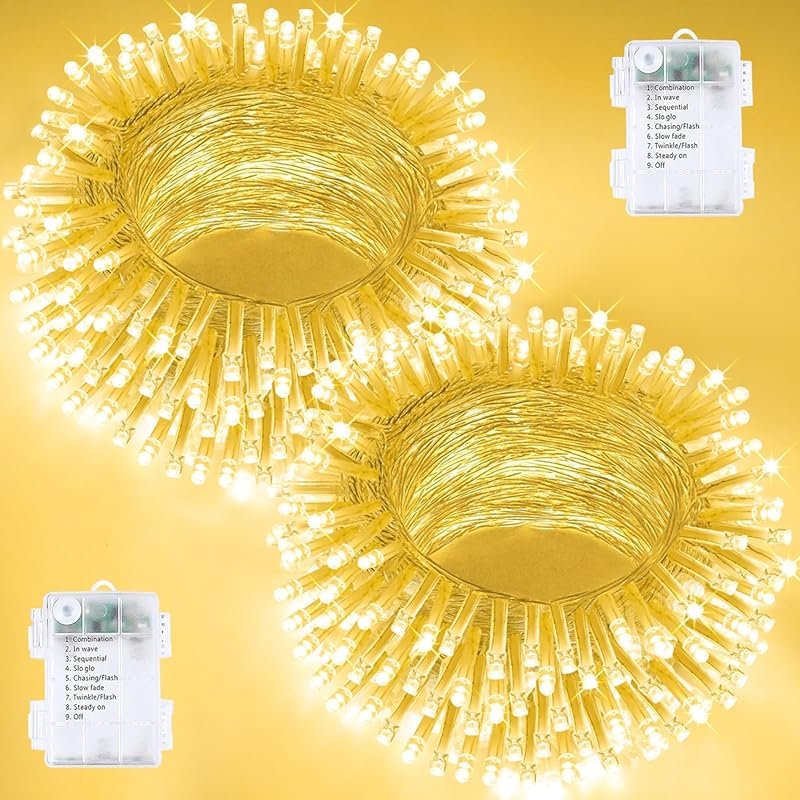2 Pack 200 LED Fairy Lights