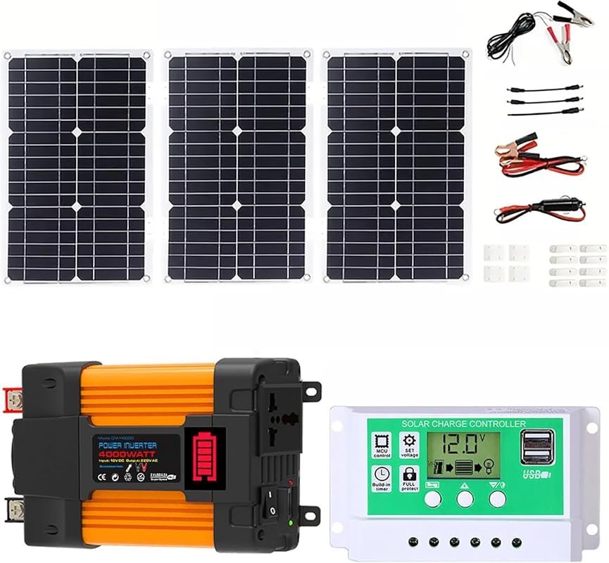 Complete 4000W/6000W Solar Inverter System with 50A Charge Controller 