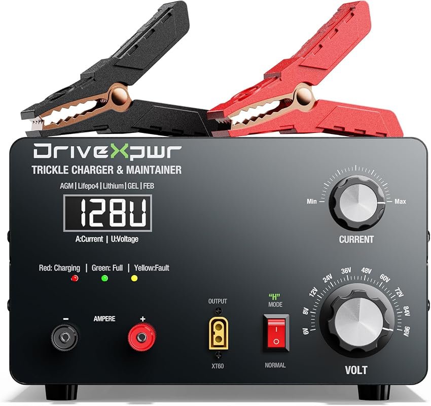 Adjustable 6V-96V 18A Automatic Battery Charger and Desulfator for Lea