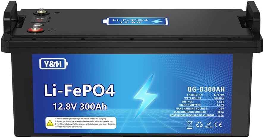 Y&H 12V 300AH LiFePO4 Battery