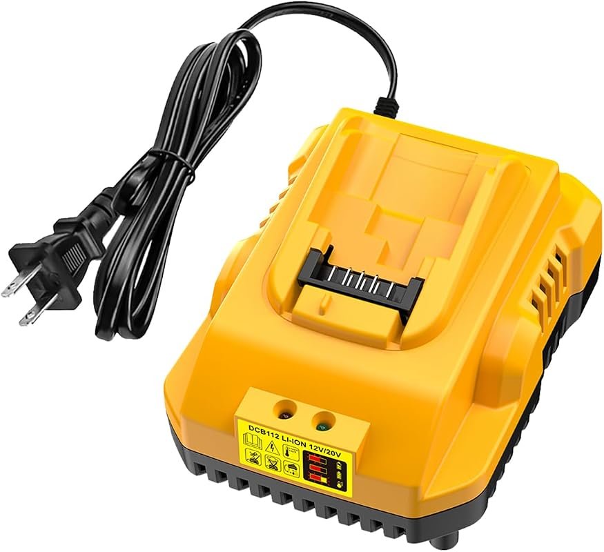 DCB112 Charger Replacement for Dewalt 12V/20V MAX Lithium Ion Batteries, Universal Power Adapter for Cordless Tools