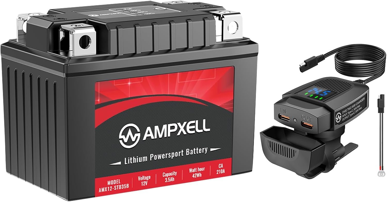 Lithium Powersport Motorcycle Battery YTX5L-BS/YTZ7S-BS Replacement wi