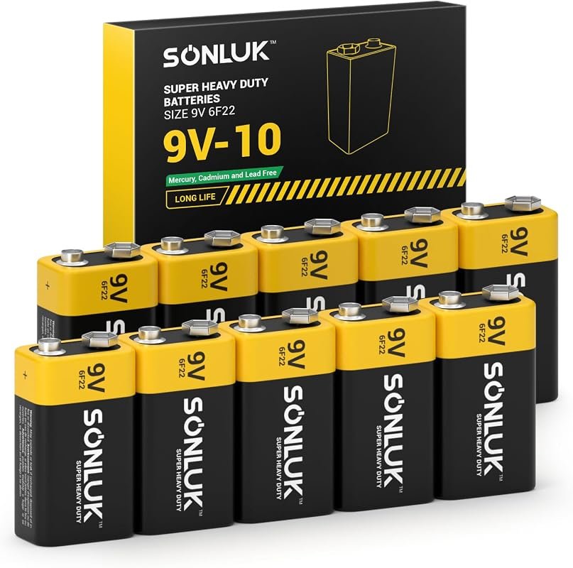 9V Carbon Zinc Batteries