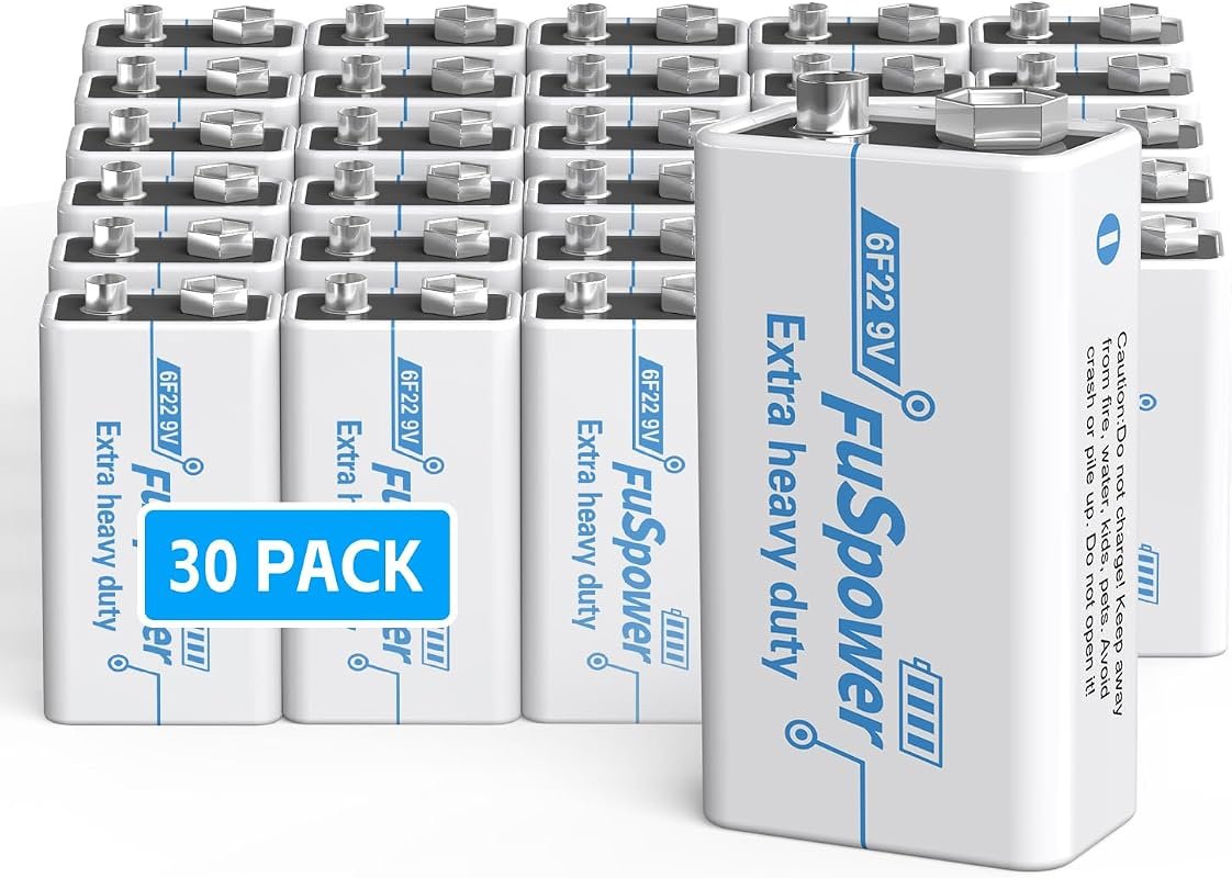 9V Heavy Duty Batteries 30-Pack