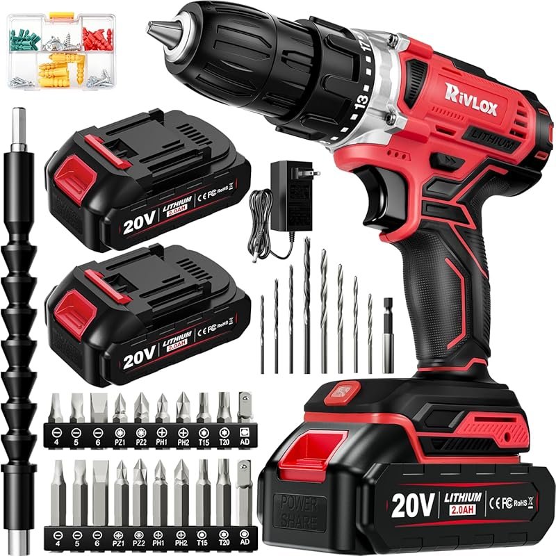 20V Cordless Electric Power Drill Set