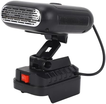 Portable 18V Battery Powered Space Heater, 90-Degree Adjustable Fan wi