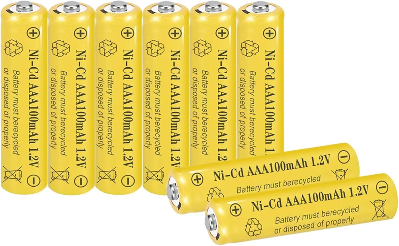 8-Pack Rechargeable NI-CD AAA 100mAh 1.2V Solar Batteries for Outdoor 