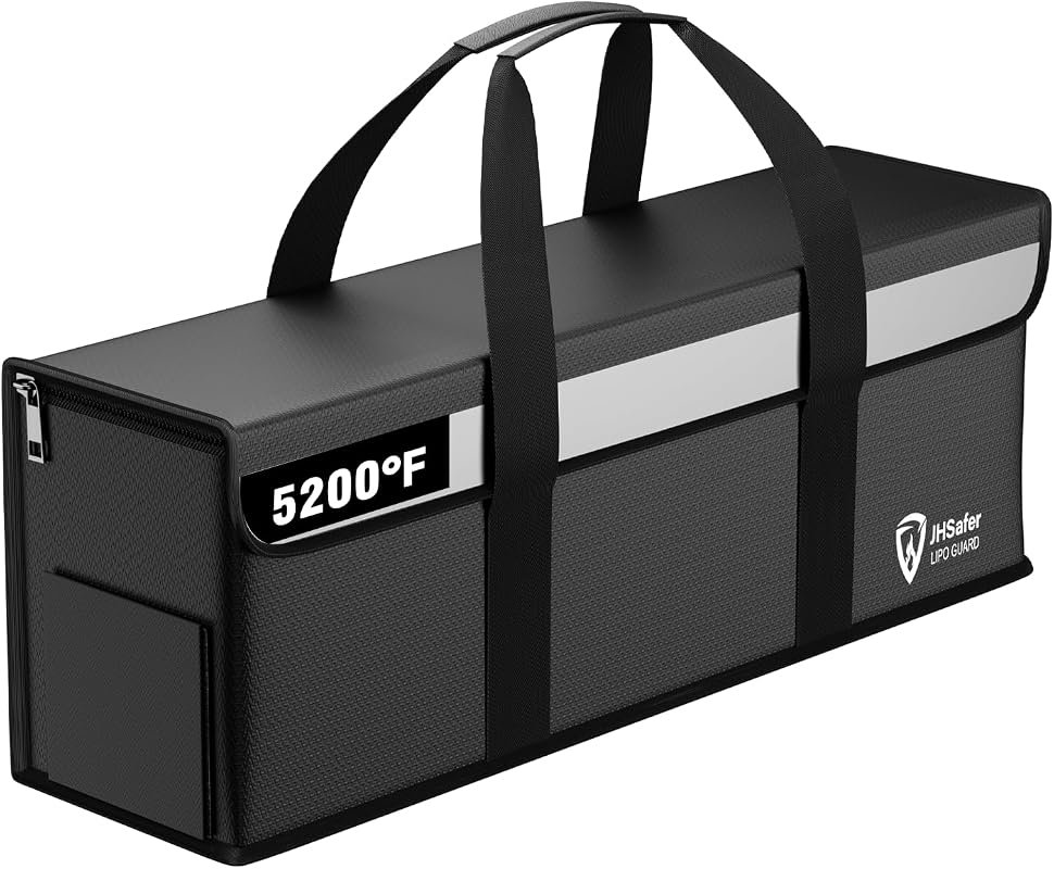 Fireproof E-Bike Battery Storage Bag, Explosion-Proof Silicone Coated