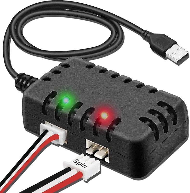 7.4V 2S LiPo Battery Balance Charger USB Cable with XH-3P Plug for RC 