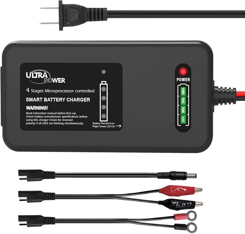ULTRAPOWER 14.6V 4A Smart LiFePO4 Lithium Battery Charger with LED Ind