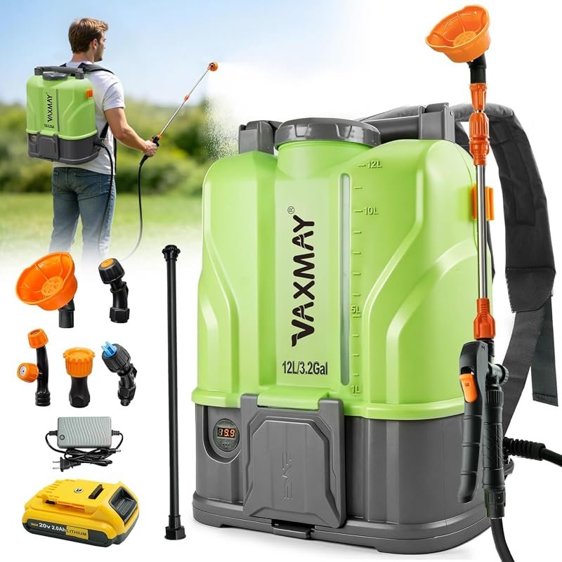 VAXMAY 3.2 Gallon Electric Backpack Sprayer