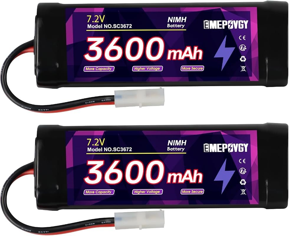 7.2V 3600mAh NiMH Rechargeable RC Battery Pack