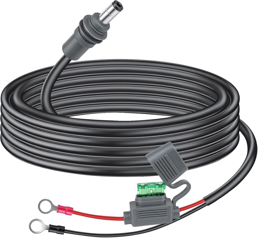 Starlink Mini 10FT Power Cable 12V/24V Battery Adapter with O Ring and