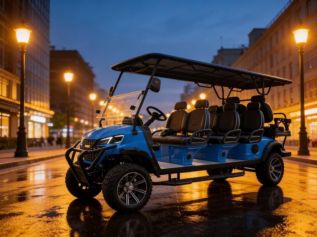 GO UP Electric 8-Seater Golf Cart for Large Groups, Reliable Passenger