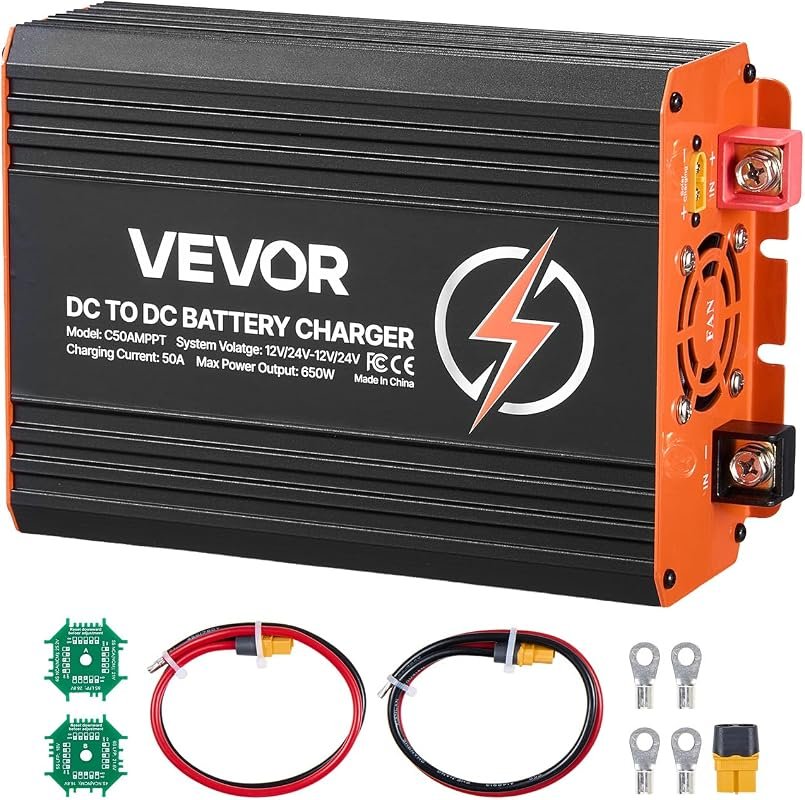 VEVOR 650W 50A DC-to-DC Charger with MPPT