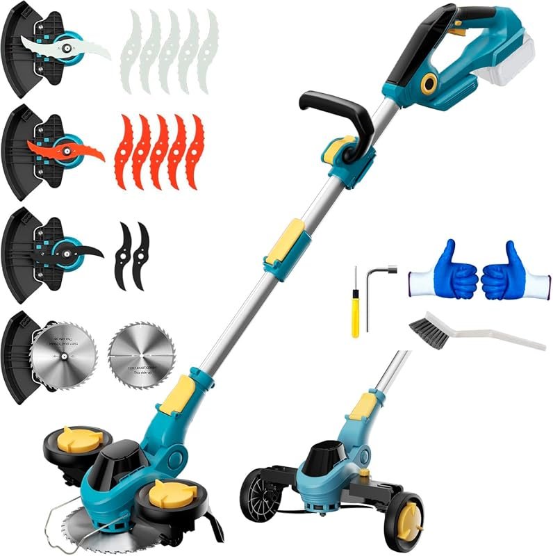 12-Inch Cordless Electric Weed Wacker Compatible with Dewalt 20V Batte