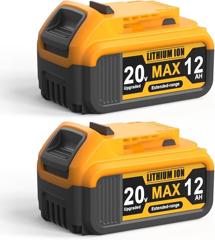 2-Pack 8.0Ah Replacement Battery for DeWalt 20V MAX DCB200 DCB204 DCB2