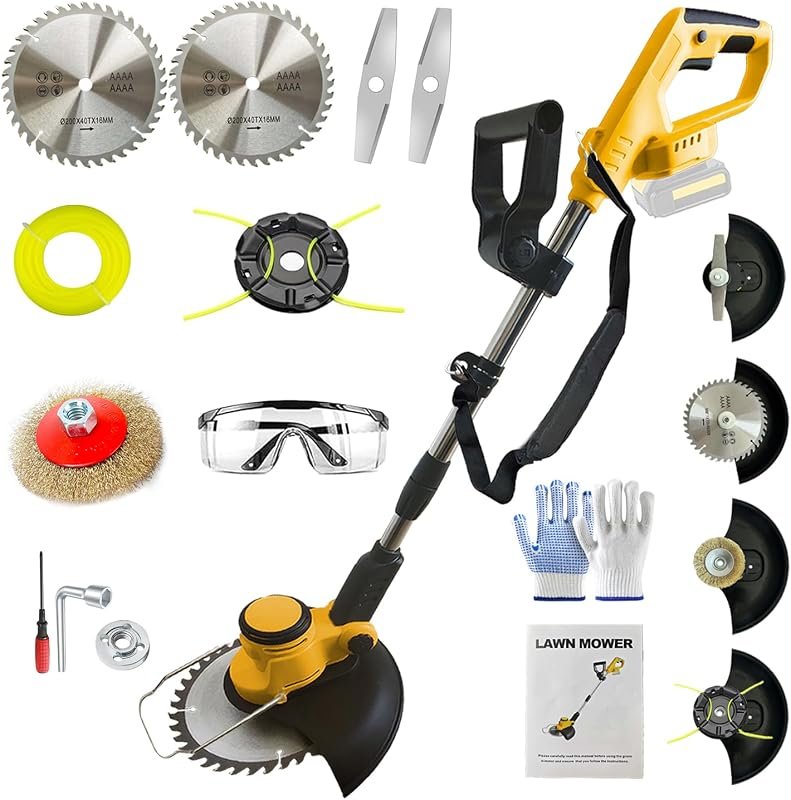 Cordless Electric Weed Wacker for Dewalt 20V Battery 4-in-1 String Tri