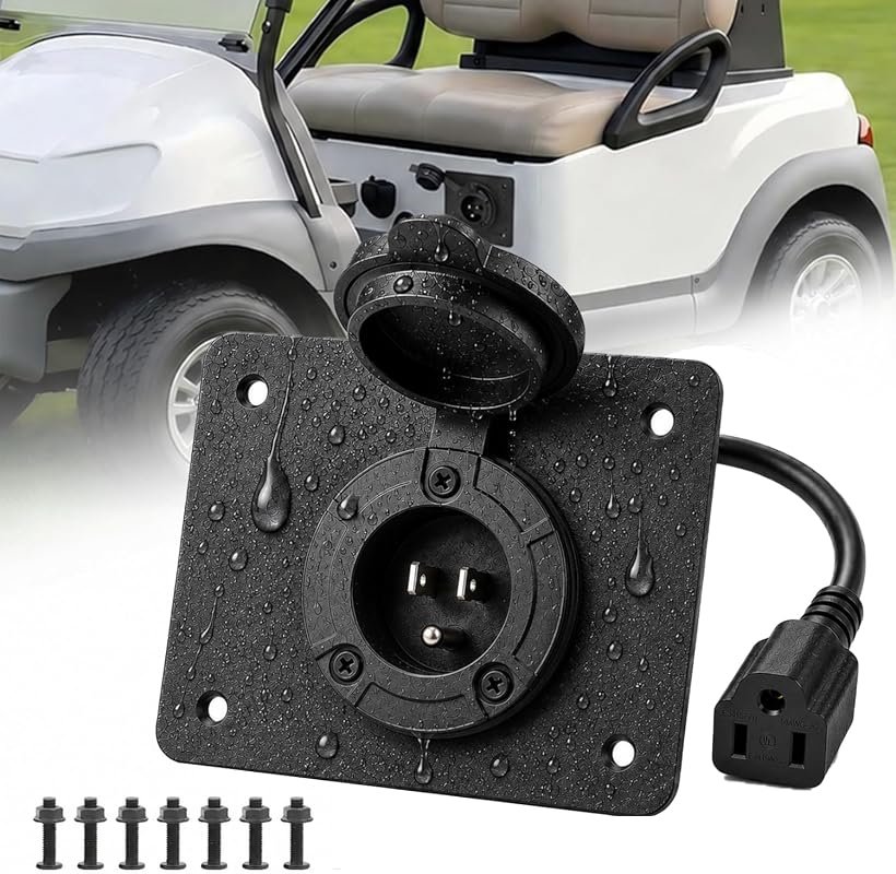 Golf Cart Charging Port Adapter for EZGO TXT 36V and NOCO GCP1 110V Pl