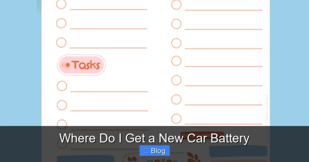 Where Do I Get a New Car Battery