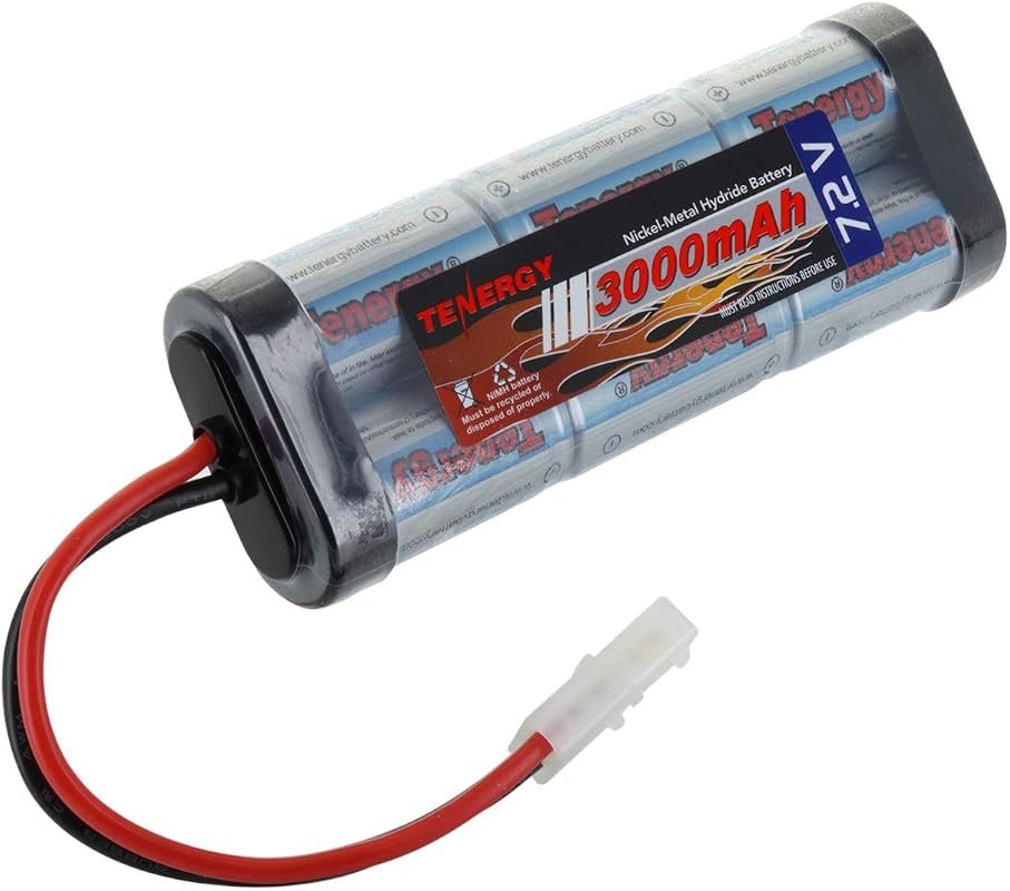 Tenergy 7.2V 3000mAh NiMH Flat Battery Pack, High Capacity Hobby Repla