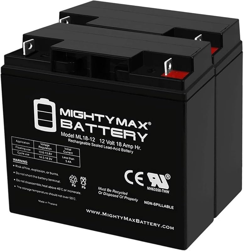 Mighty Max Battery ML18-12 12V 18Ah SLA AGM Rechargeable Deep Cycle Re