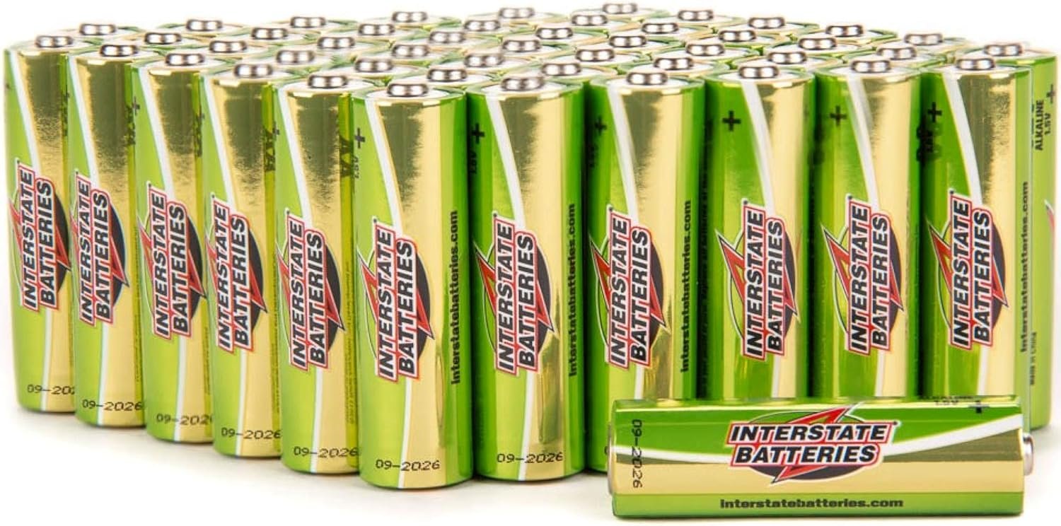 Interstate Batteries AA Alkaline Batteries, 1.5V Long Lasting Performa