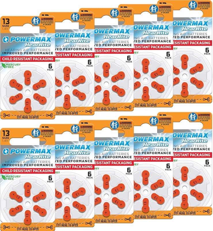 Powermax Size 13 Hearing Aid Batteries