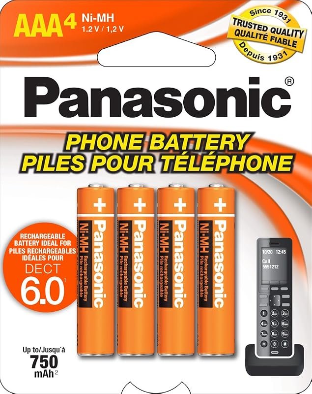 Panasonic Genuine HHR-4DPA/4B AAA NiMH Rechargeable Batteries Designed