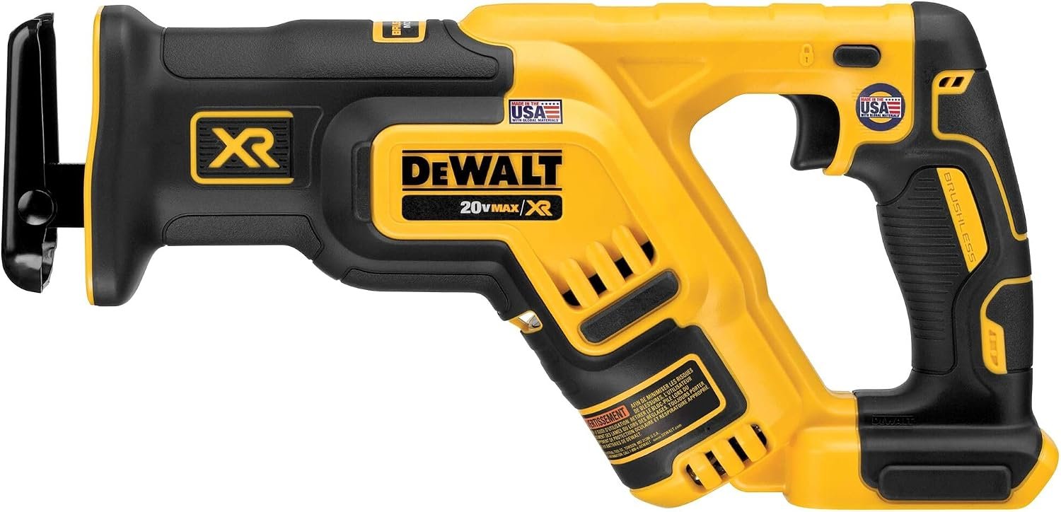 DEWALT 20V MAX XR Brushless Cordless Reciprocating Saw, Compact Variab