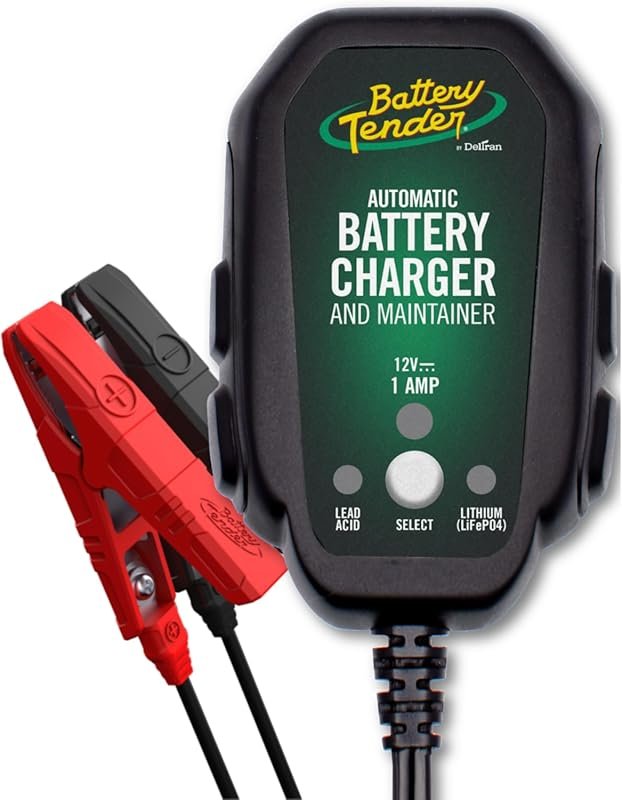 Battery Tender Junior 12V 800mA Smart Charger for Lead Acid and Lithiu