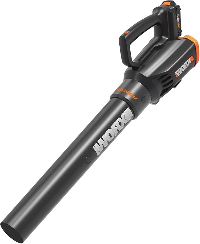 WORX WG547.9 20V Cordless Leaf Blower, 360CFM Electric Blower with 2-S