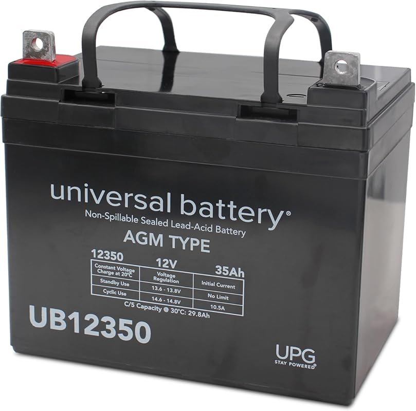 Strongway Deep Cycle Lawn and Garden Battery, 12 Volt 35Ah Sealed Lead Acid U1 Replacement Battery