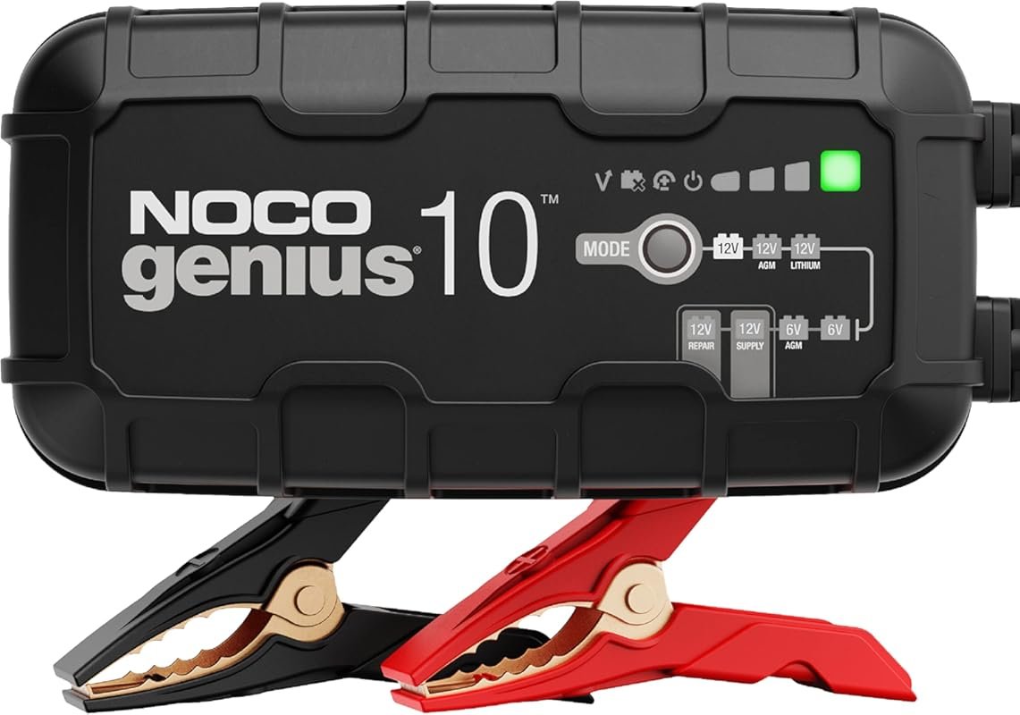 NOCO GENIUS10 10A 6V/12V Smart Battery Charger, Automatic Maintainer, 