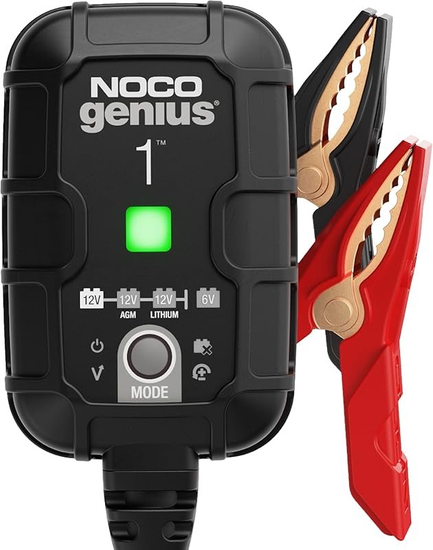 NOCO GENIUS1 1A Smart Battery Charger, Automatic Maintainer, and Desulfator