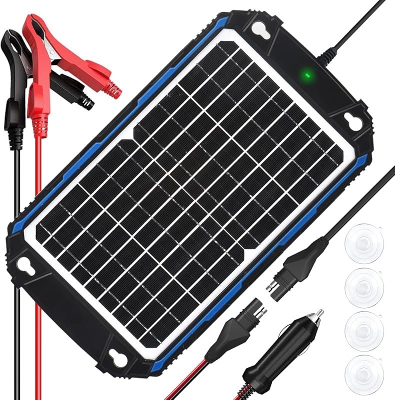 SUNER POWER 12W 12V Waterproof Solar Battery Charger Maintainer with M